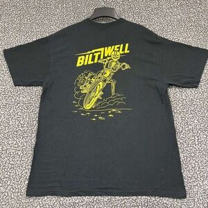 Biltwell Skid Motorcycle Shirt Men Extra‎ Large Black Short Sleeve Crew Neck